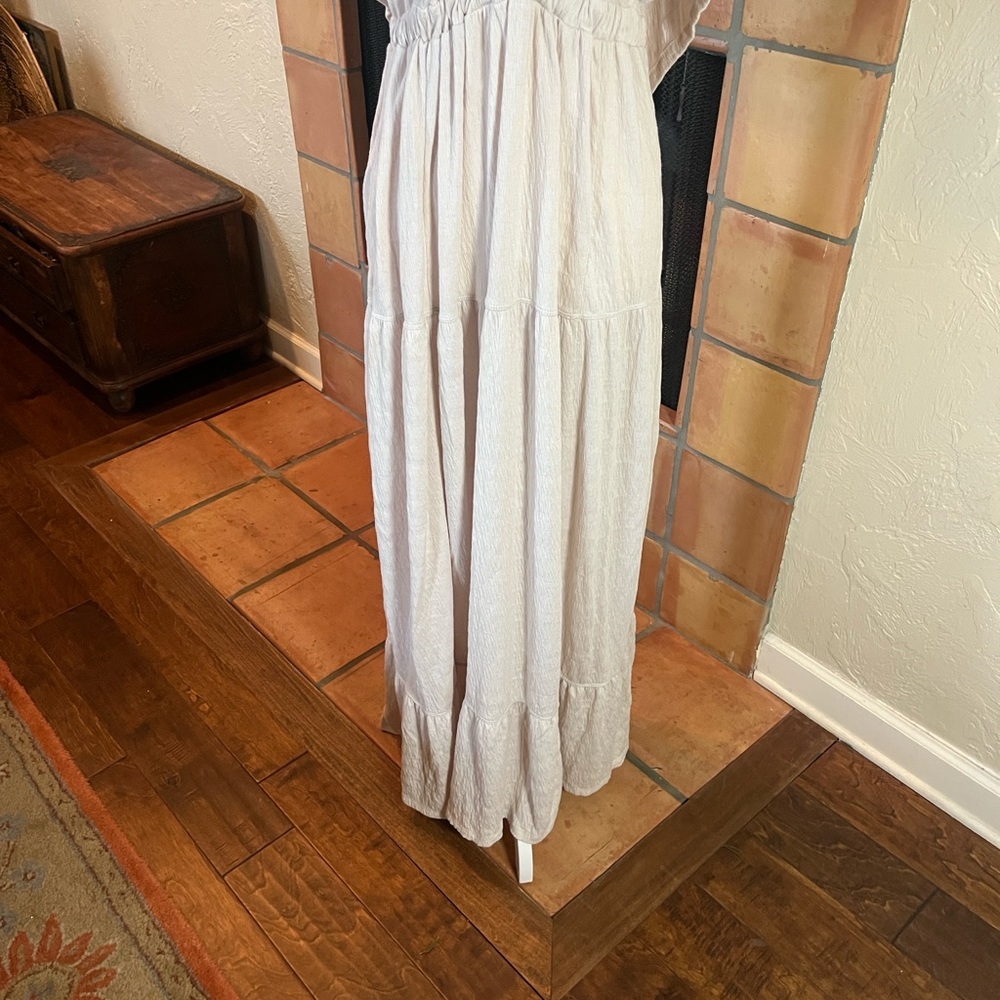 Free People Beach La La Maxi Dress, Salt, size M - Picture 3 of 9